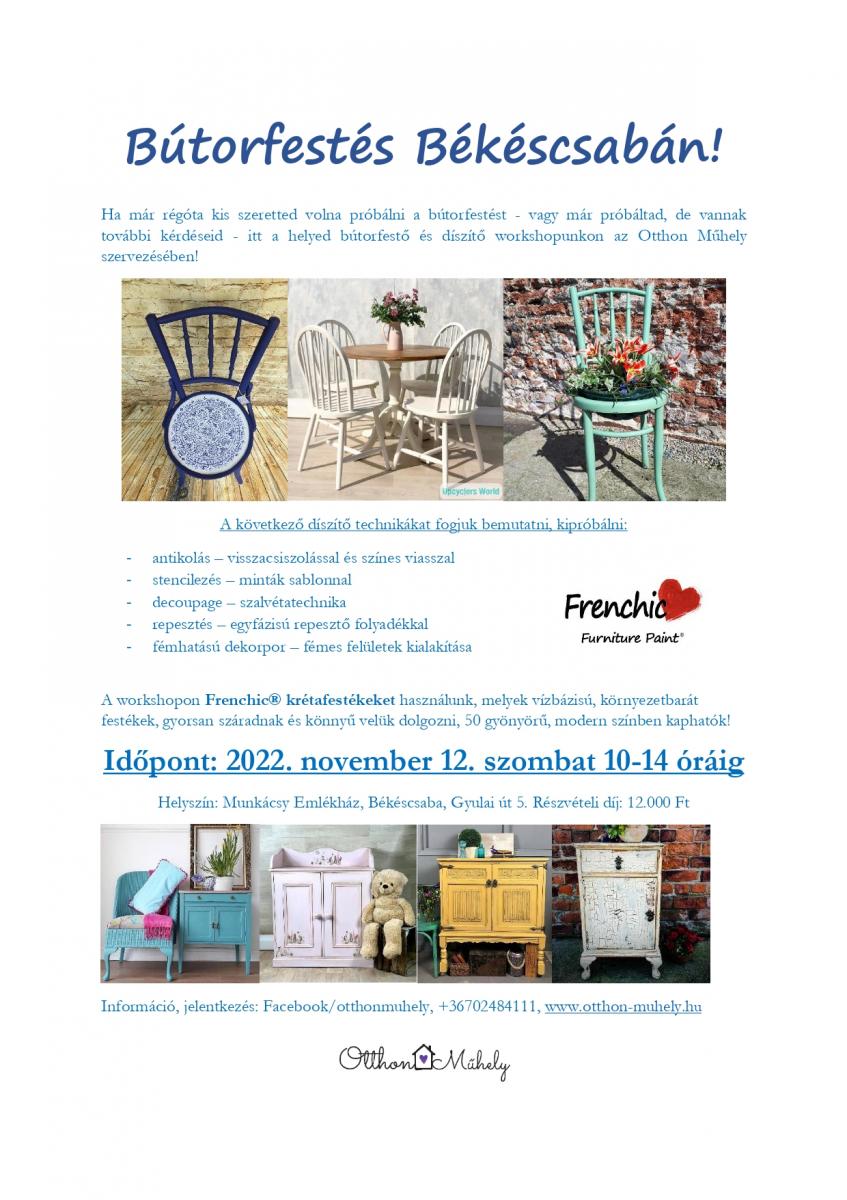 butor, festes, workshop, kreatív